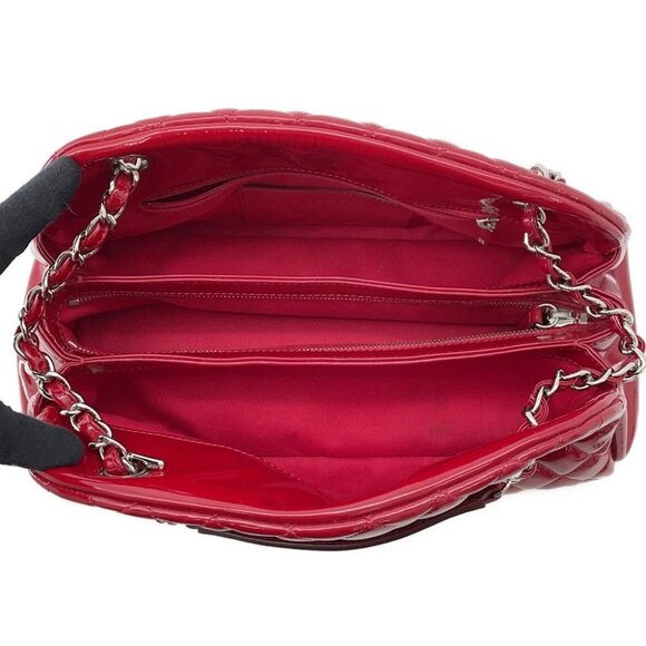 CHANEL Matelasse Mademoiselle Chain Boring Shoulder Patent Leather Red - Picture 5 of 15